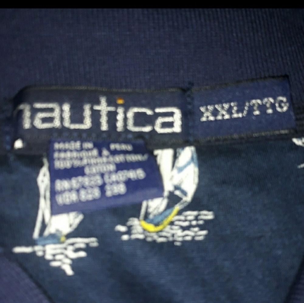 Vtg Nautica 90s Sailboat Polo Shirt Sz XXL - Picture 5 of 5